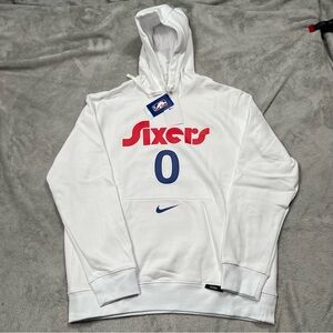Nike Tyrese Maxey Philadelphia 76ers City Hoodie Mens M-XXL White Name & Number